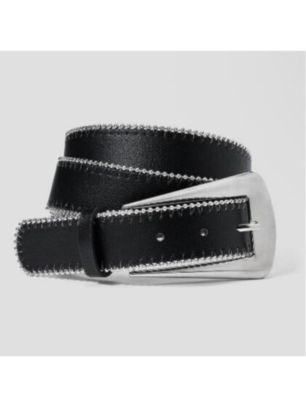 Shot Bead Edge Belt with Fashion Buckle - Wild Fable™ Black Small